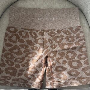 NVGTN Brown Leopard Print Shorts